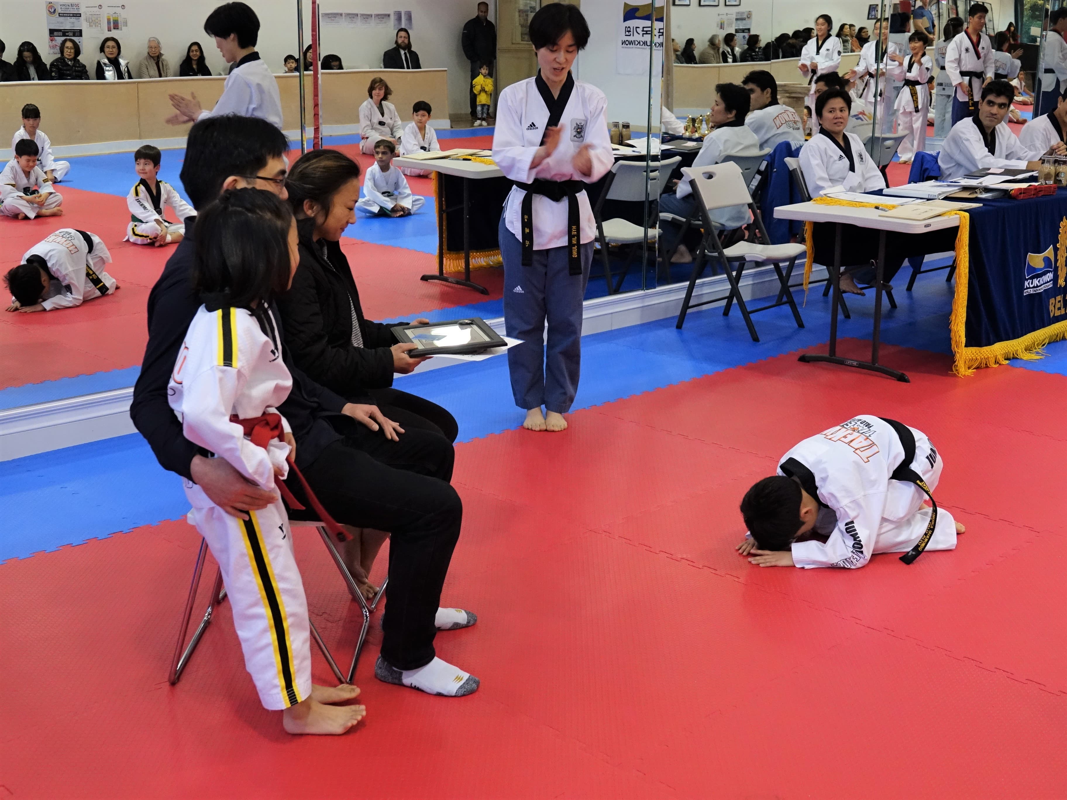 Eagle Taekwondo students training
