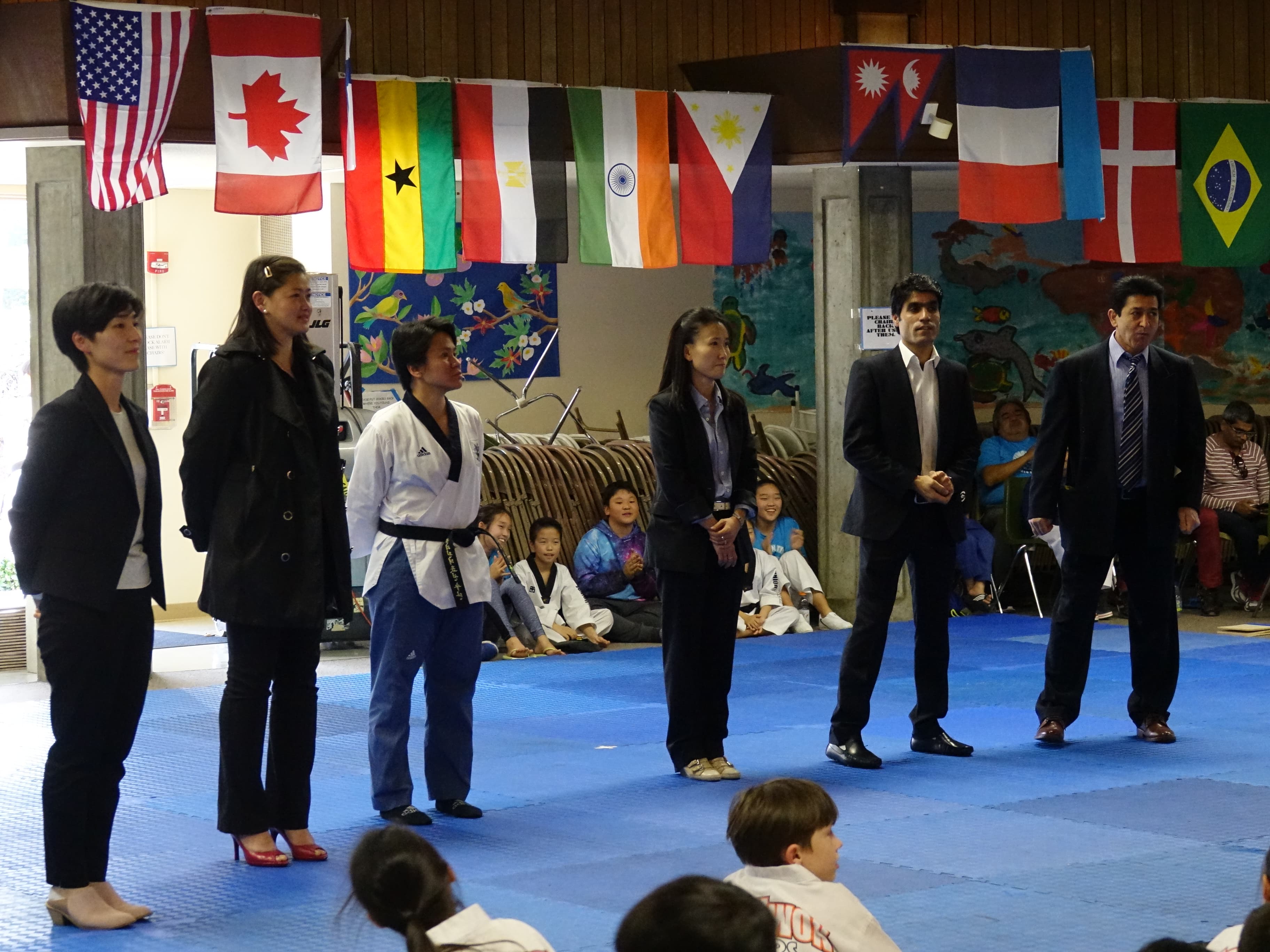 Eagle Taekwondo students training